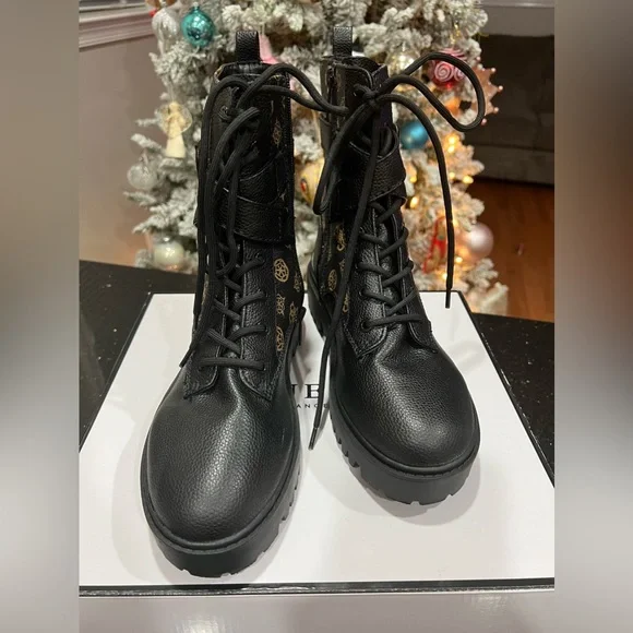 Guess Orana Combat Boots Size 9.5M 🤎❤️‍🔥NIB FROM MACY’s SIZE 8.5 - Picture 3 of 11